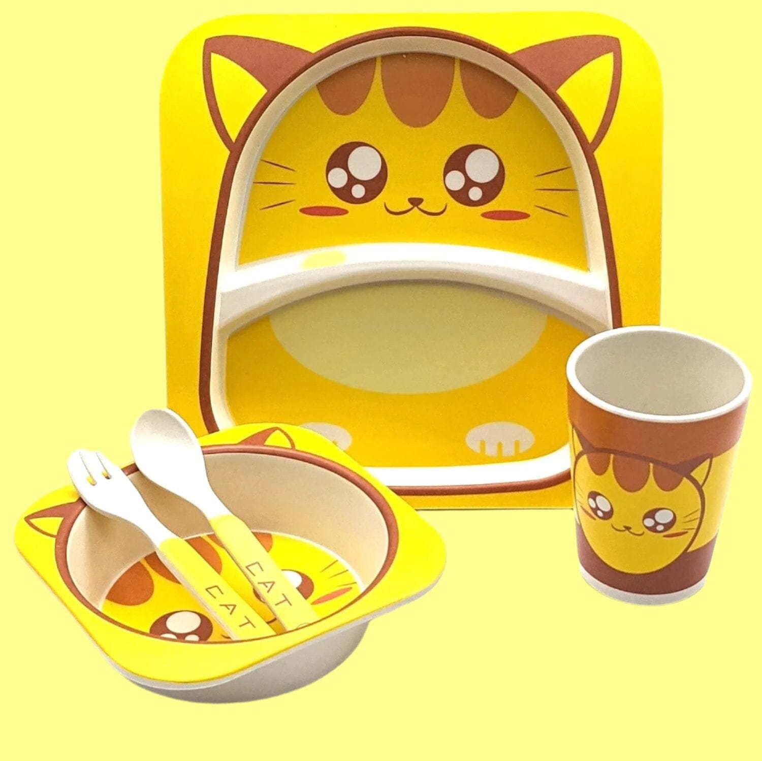 Vaisselle Bebe - BambooKid™ - Chat - Espace Coco