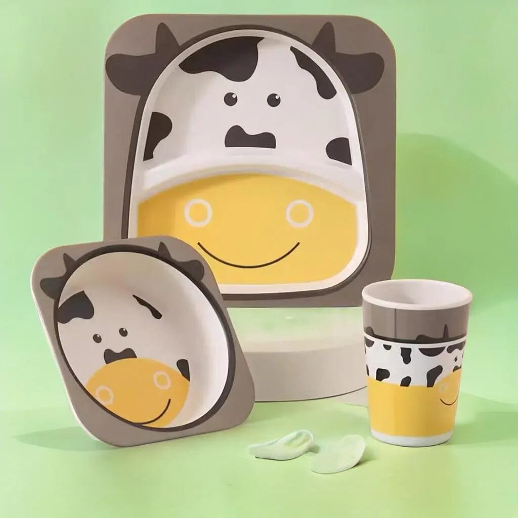 Vaisselle Bebe - BambooKid™ - Vache - Espace Coco