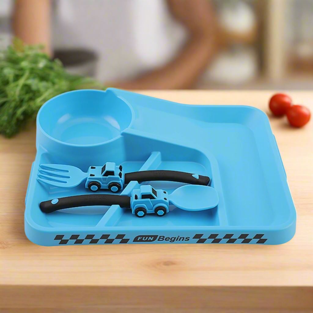 Vaisselle Bebe - CoursePlate™ - Bleu - Espace Coco