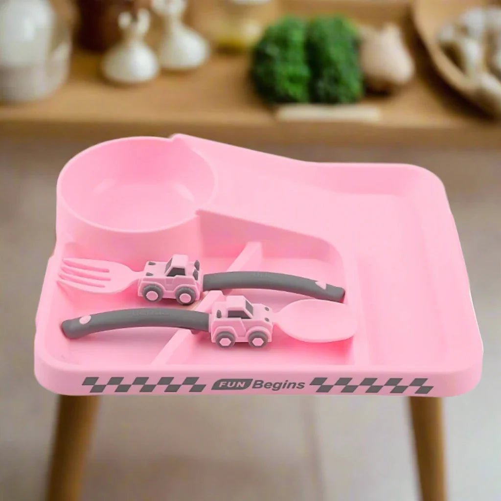 Vaisselle Bebe - CoursePlate™ - Rose - Espace Coco