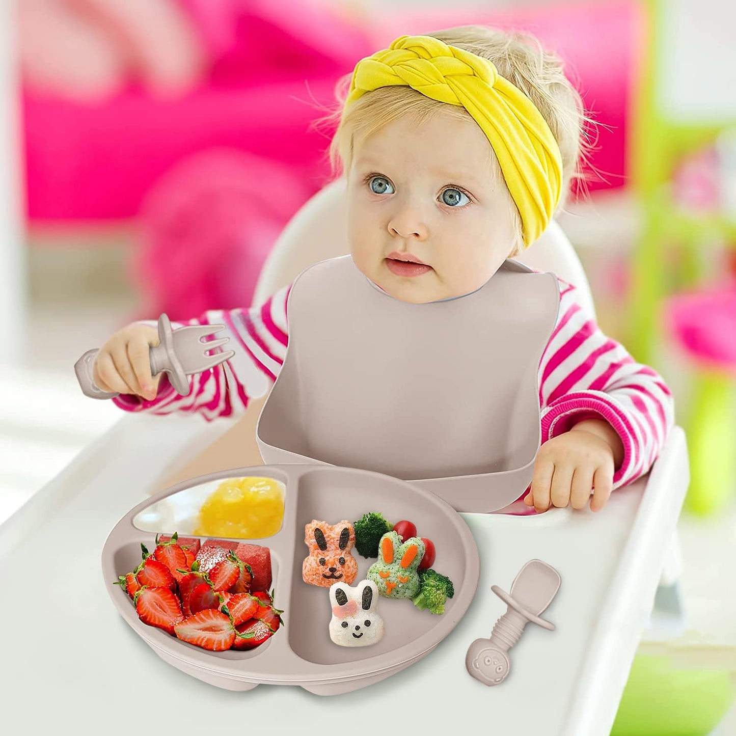 Vaisselle Bebe - TablewareBabySet™ - Beige - Espace Coco